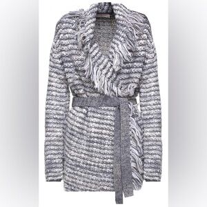 TORY BURCH Fringe Cardigan Sweater